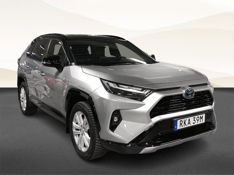Grå metallic med svart tak, Toyota RAV4 Hybrid AWD "Style" stulen i Skövde