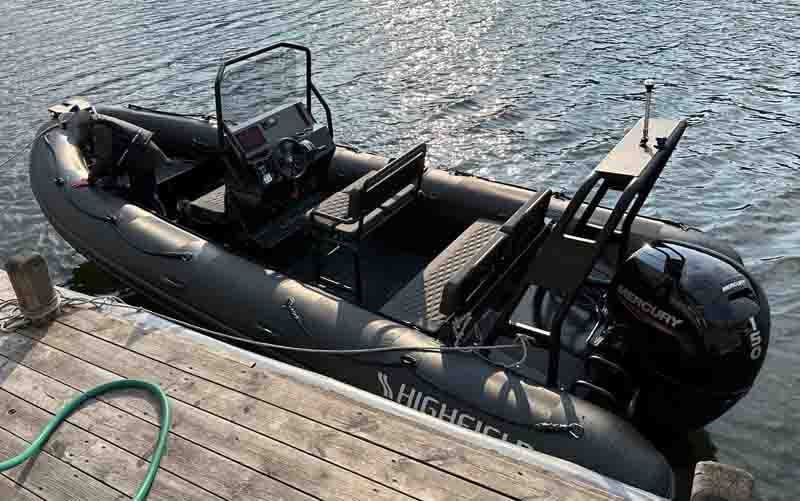 Highfield Patrol 600 med 150 hk Mercury stulen i Saltsjö-boo, Stockholm 