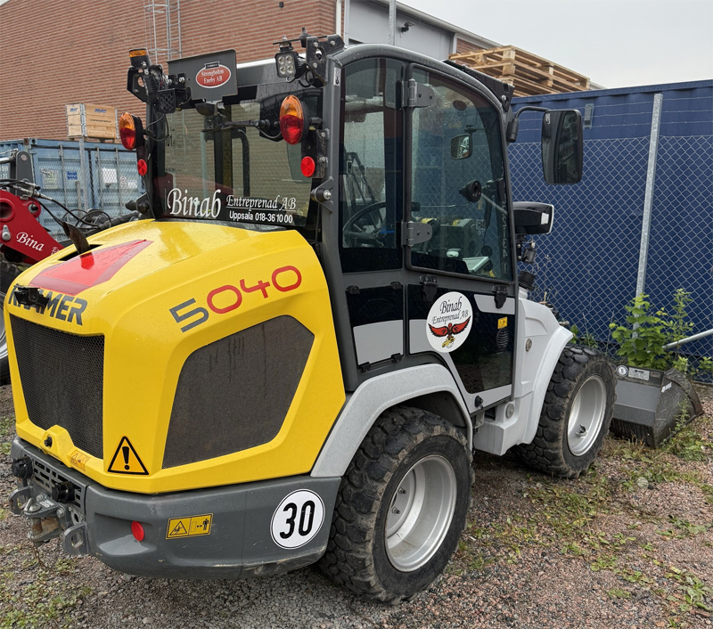 Hjullastare Kramer 5040 stulen i Björklinge norr om Uppsala