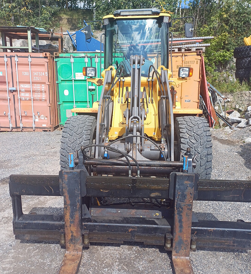 Gul hjullastare Volvo L35B stulen i Krylbo
