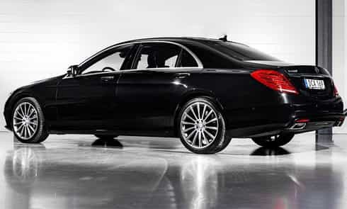 Svart Mercedes Benz S 500 L 4Matic stulen i Hörby