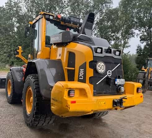 Gul hjullastare Volvo L70H stulen/bedrägeri vid uthyrning, Sundsvall