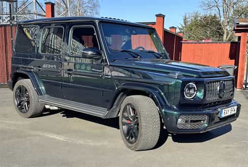 Mörkgrön Mercedes Benz AMG G 63 stulen i Barnarp utanför Jönköping