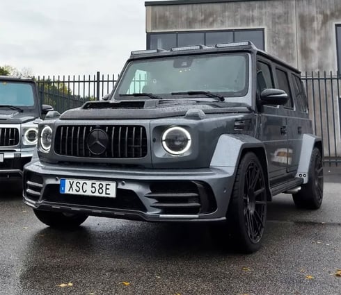 Grå Mercedes Benz AMG G63 stulen i Falkenberg