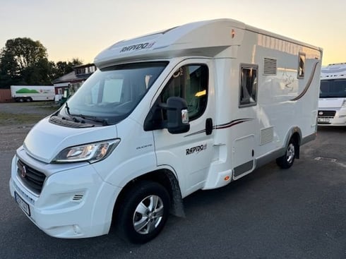 Husbil Fiat Rapido 640 stulen i Finjasjöpark, Hässleholm